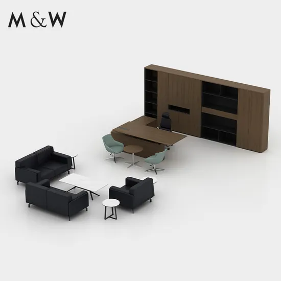 M&W Manager Desk Office Design Executive Modern Luxury Chair Veneer Director Table