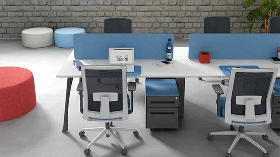 Modular Office Workstation Desk Extendable Frame Melamine Furniture Office Table