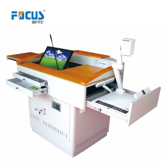 Multimedia Lectern Smart Classroom Desk S600, Teacher′s Interactive Podium 