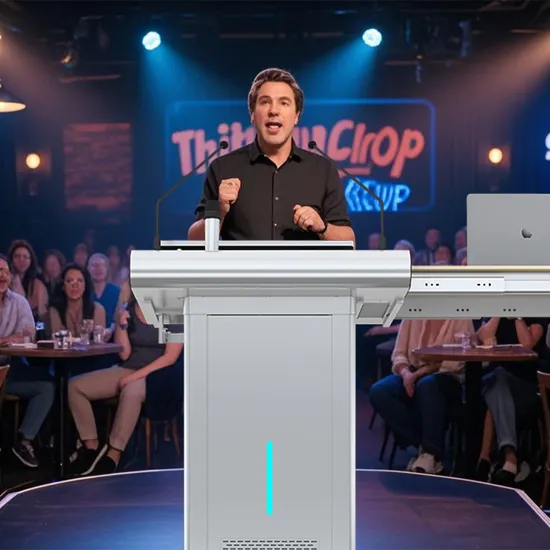 Digital Podium with Interactive Mics Rostrum Lectern Smart Rostrum 