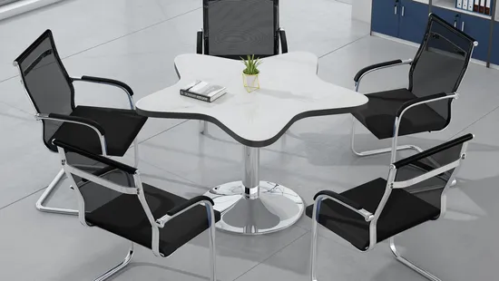 Modern Minimalist Negotiation Table and Chair Nordic Luxury Reception Coffee Dining Table Small Round Meeting Office Table 