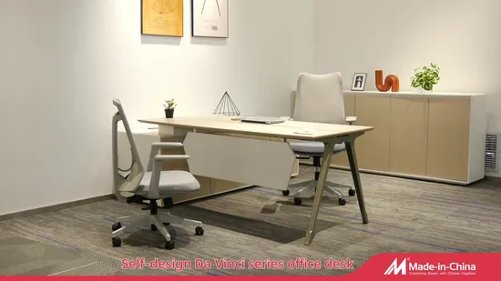 Berson Melamine Wooden Staff Computer Desk Modern Furniture Aluminium Leg Workstation Office Table 