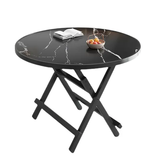 Folding Round Dining Table Modern for Outdoor Indoor 