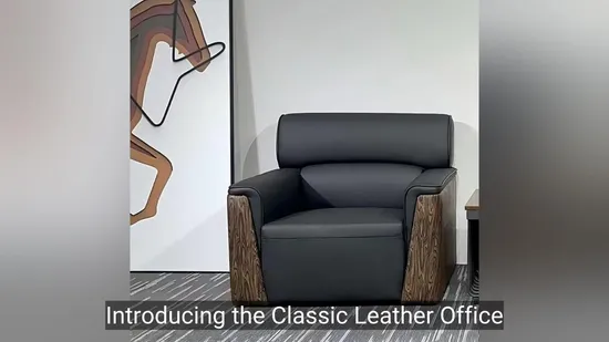Classic Leather Office Sofa Perfect for Chic Workspaces 