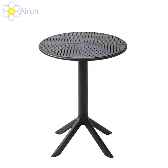 Household Nordic Simple Modern Popular Plastic Hotel Coffee Outdoor Balcony Meeting Restaurant Small Round Hollow Corner Side Table 