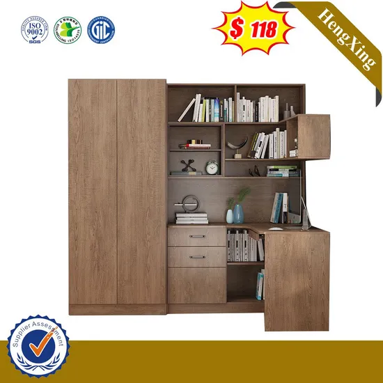 Creative Design Office Table with Tall Melamine File Storage Shelf Cabinet 