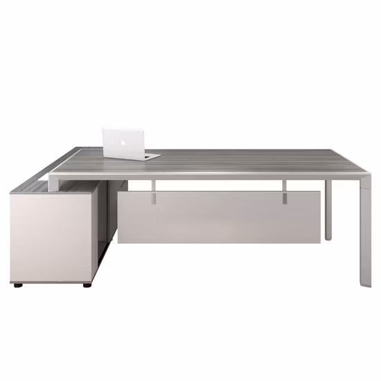 Luxury Modern Wooden Panel L Shape Office Furniture Executive Desk Office Table