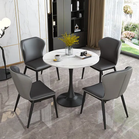 Hotel Cafe Furniture Round Tea Table Marble Living Room Coffee Table 