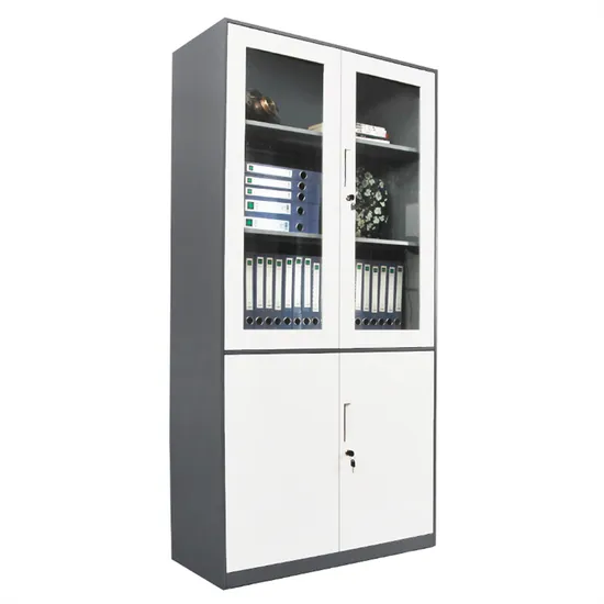 Metal Glass Door Cupboard Steel Office Furniture File Storage Cabinet 